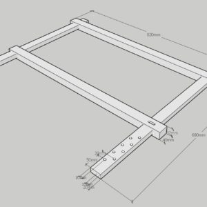 Métier à Broder de Lunéville - Le Plan modèle 82 x 69 cm